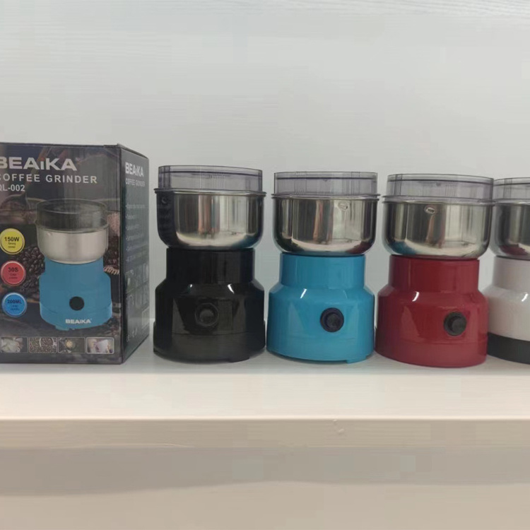 Colorful Plastic Body 4 Blades 150W Electric Coffee Bean Grinder