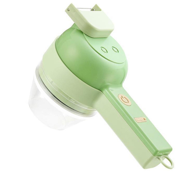 4 In 1 Electric Mini Garlic Vegetable Food Chopper Slicer USB Rechargeable Handheld Vegetable Cutter Processor