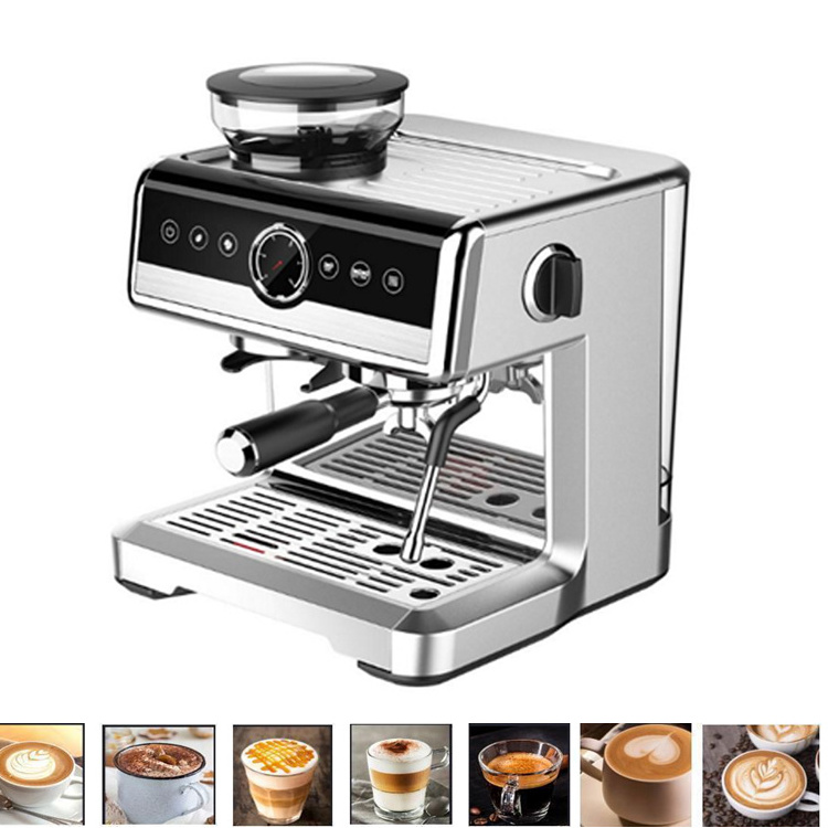 Fashion Style Espresso Maker with Grinder Electric Smart Automatic Coffee Machine OEM Stainless Steel Gua Mini Capuchino Machine