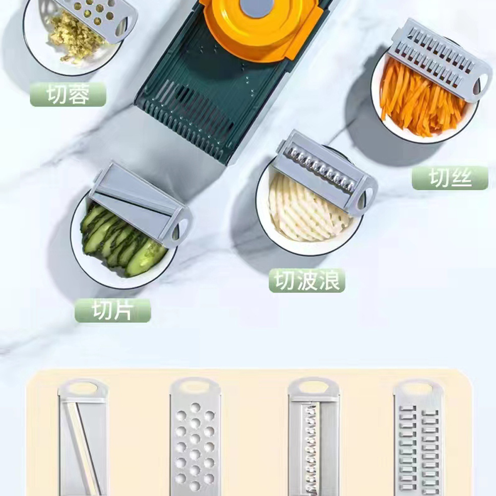 Vegetable Onion Chopper Dicer Food Slicer Cutter Adjustable Mandolin Chopper with Container Fruit & Vegetable Tools Plastic