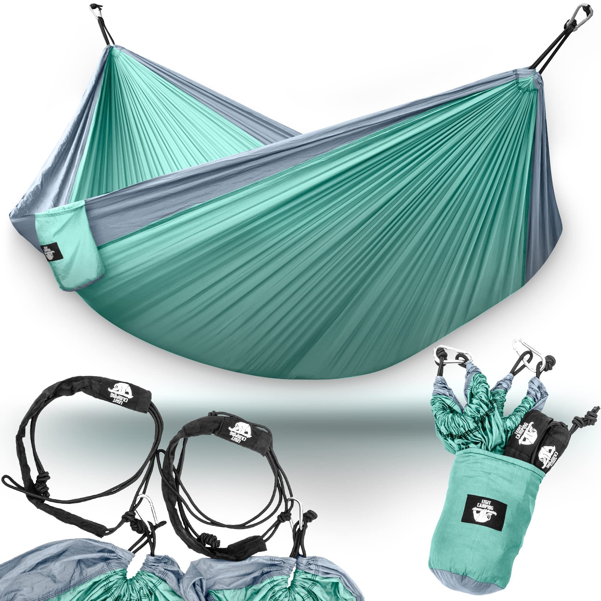 2022 hot sell Outside Camping Nylon parachute Hammock bed  Portable Double person swing hammock chair