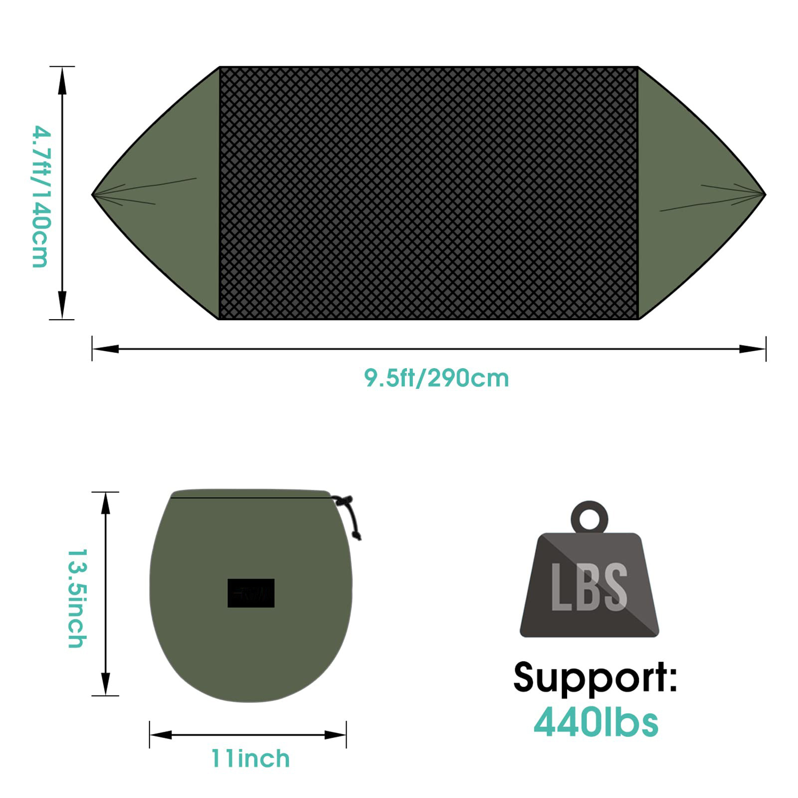 Outdoor Parachute Portable Large Camping Hammock with Mosquito Net Ultralight Hanging Hammocks Tree Straps Swing Bed