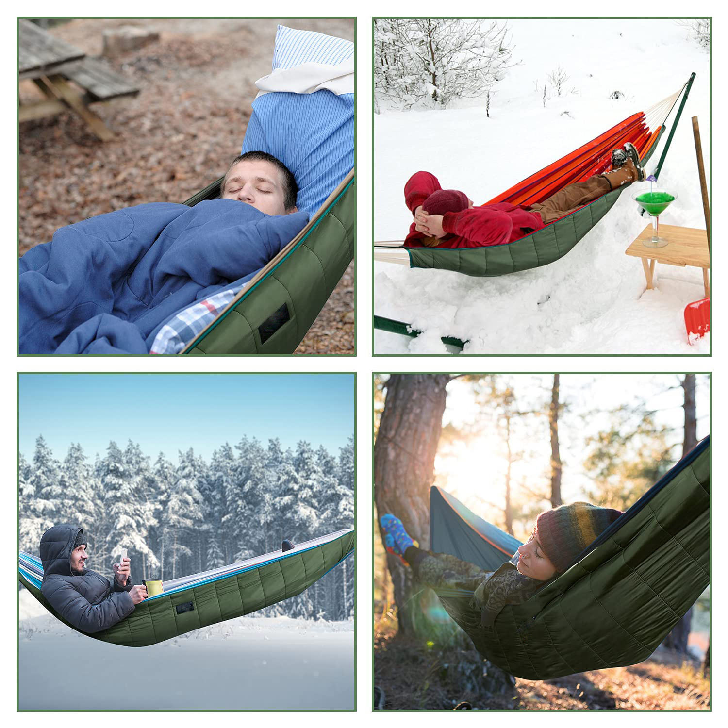 Outdoor Portable Warm 4 Season Winter Under Quilt Hammock tent swing Bed haven Camping Hammocks Underquilt Pop-up blanket