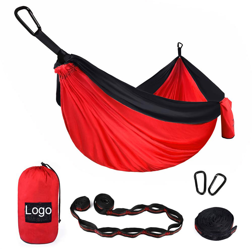 Ultra-Light Luxury Double Hammock with Nylon Tree Straps Portable Outdoor Travel Camping Swing Tent Colorful for Adults