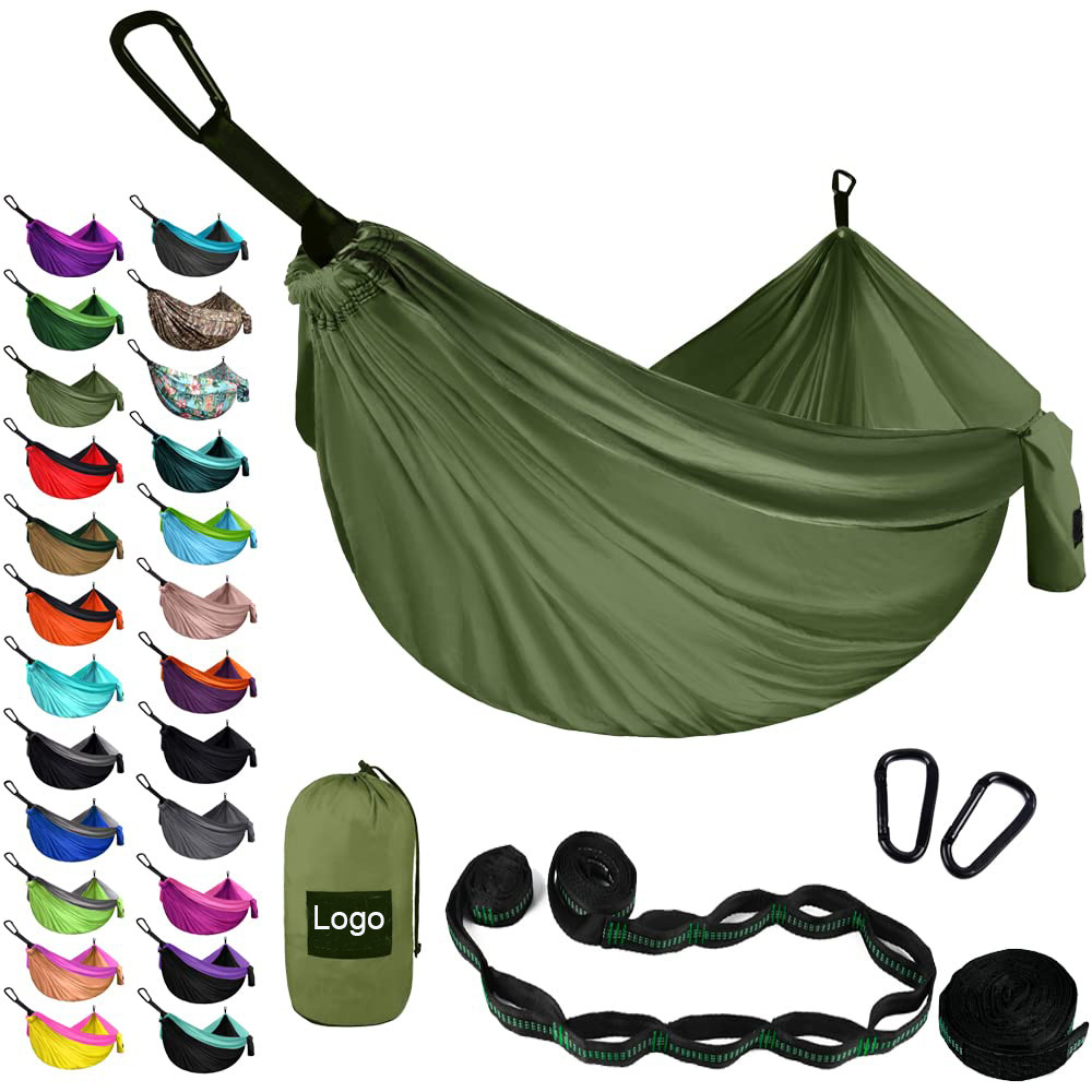 Travel backpacking Nylon Portable swing Ultralight Luxury Hammock Hamacas Tent Hammocks Outdoor Camping with tree Straps