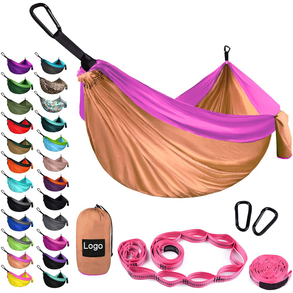 Travel backpacking Nylon Portable swing Ultralight Luxury Hammock Hamacas Tent Hammocks Outdoor Camping with tree Straps