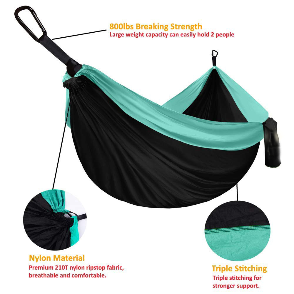 Travel backpacking Nylon Portable swing Ultralight Luxury Hammock Hamacas Tent Hammocks Outdoor Camping with tree Straps