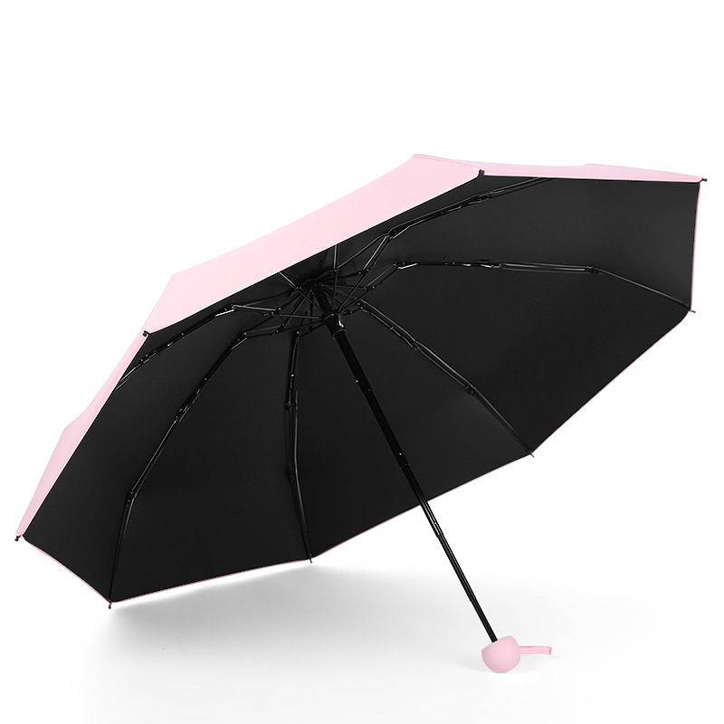 Vinyl 5 folded umbrella capsule shape umbrella UV protection umbrella