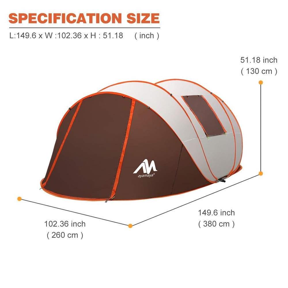 Outdoor Camping Instant  Pop up 4-6 Person Tents  with Vestibule Roof Top Double Layer Tents for Family Camping