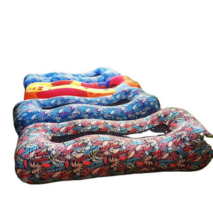 Wholesale Custom Inflatable Lounger Beach Bed Chair Durable Waterproof Anti-Air Leaking Air Lazy Sofa Couch with Pillow