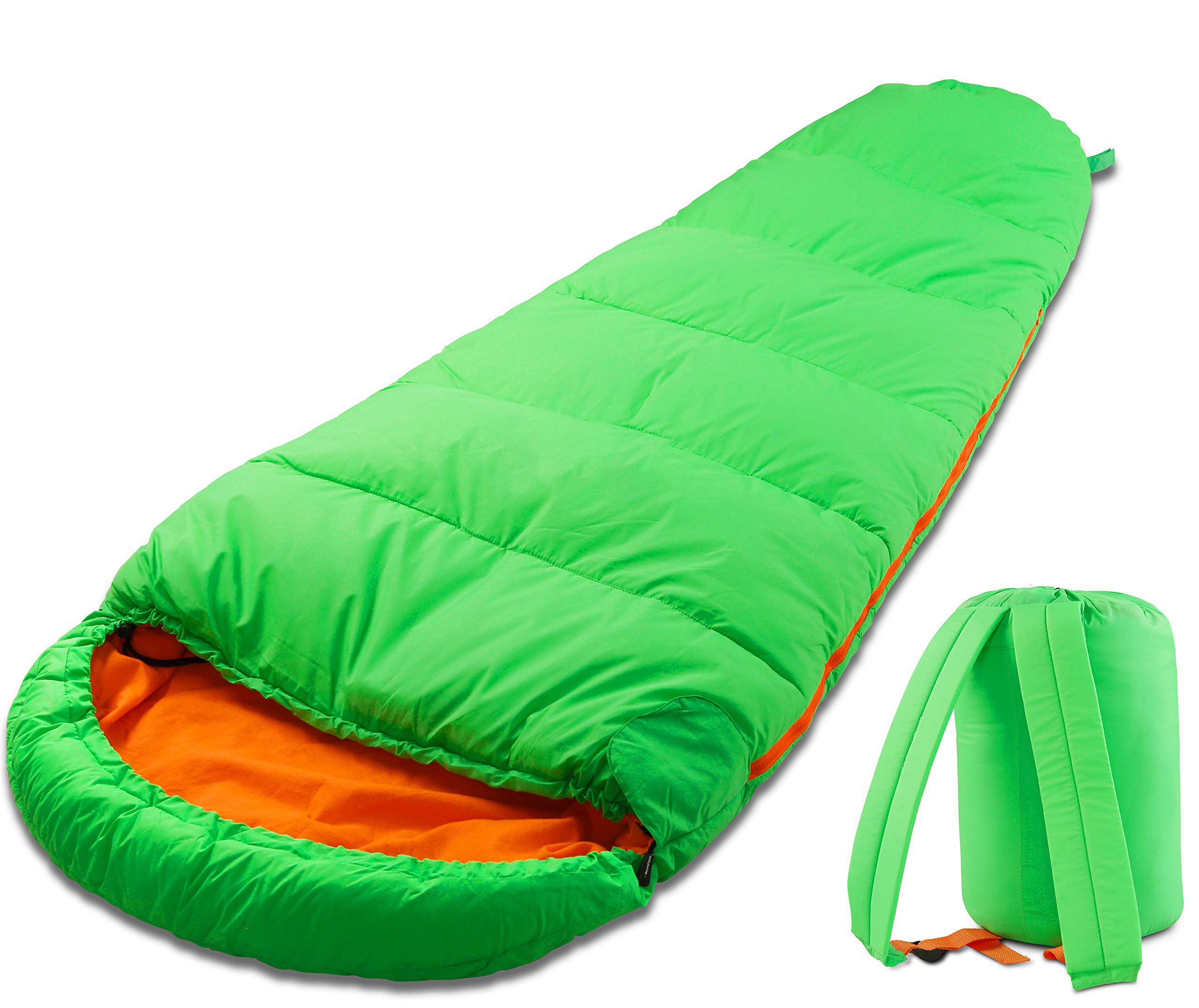 Camping Sleeping Bags 3 Season Warm & Cool Weather Lightweight Sleeping Bag Kids Traveling and Outdoors Camping Gear Equipment