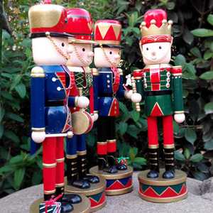 38cm military band wooden christmas nutcracker doll