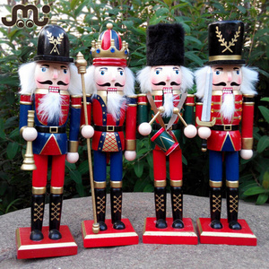 Handmade wooden christmas decoration nutcracker,24cm tall nutcracker soldier