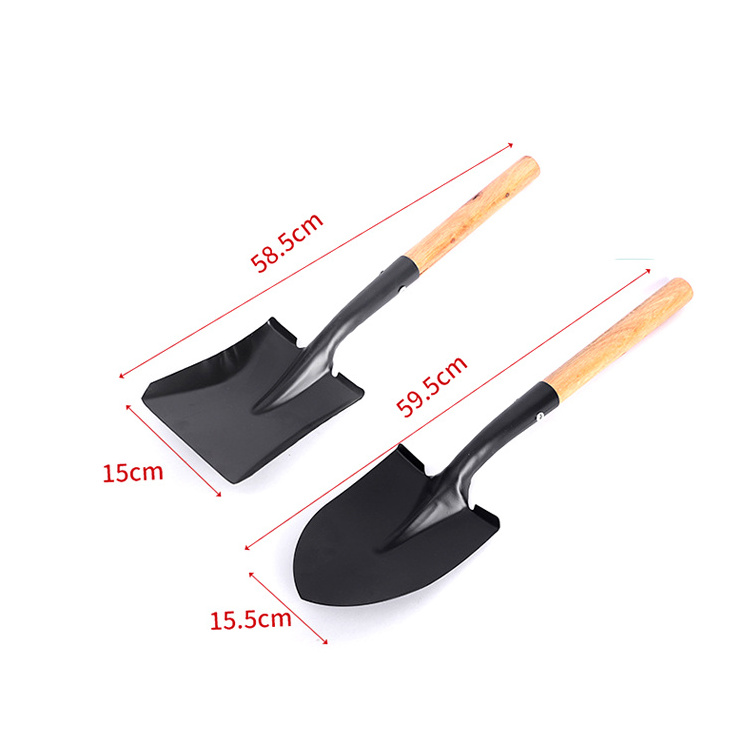 Wholesale Robust D-Grip Kids Garden Shovel Short Heavy Duty D Shaped Spades With Wooden Handle