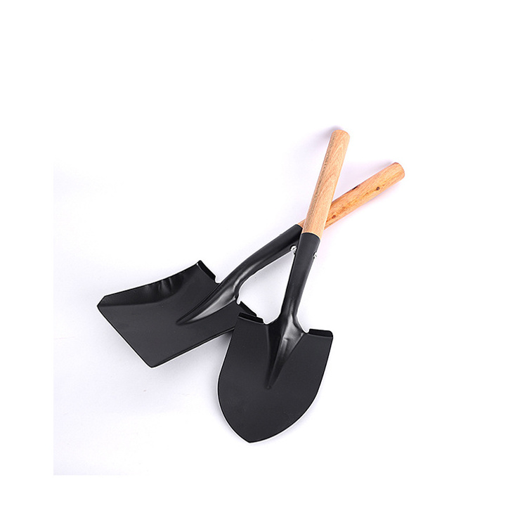 Wholesale Robust D-Grip Kids Garden Shovel Short Heavy Duty D Shaped Spades With Wooden Handle