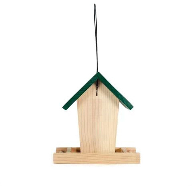 Cheap Small Wooden Hanging Bird Feeder 8-Inch Build-In Garden Wild Birds Feeding Table