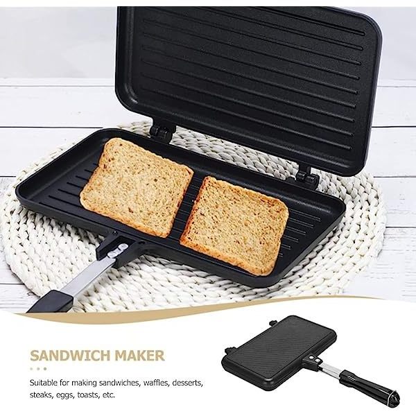 Sandwich Maker Double Sided Frying Pan Aluminum Omelette Trays Nonstick Frying Pan Home Cookware