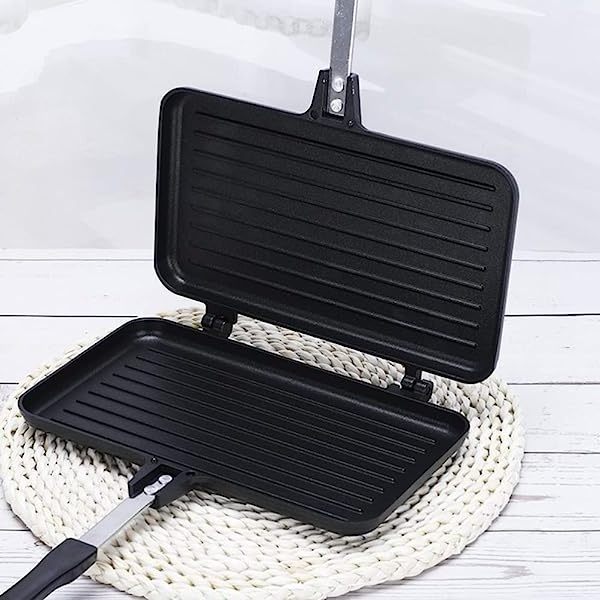 Sandwich Maker Double Sided Frying Pan Aluminum Omelette Trays Nonstick Frying Pan Home Cookware