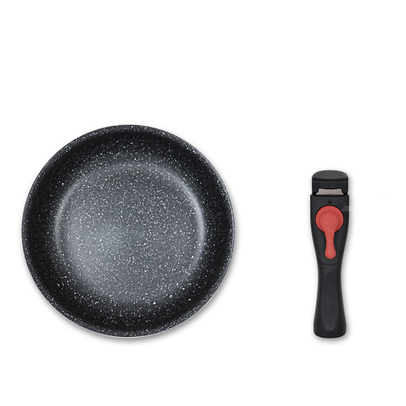 Wholesale Marble Coating Granite Cooking Pot And Pans Nonstick Cookware Set with Removable Handle