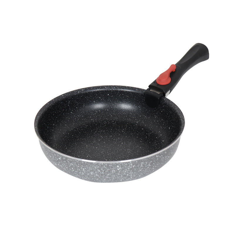 Wholesale Marble Coating Granite Cooking Pot And Pans Nonstick Cookware Set with Removable Handle