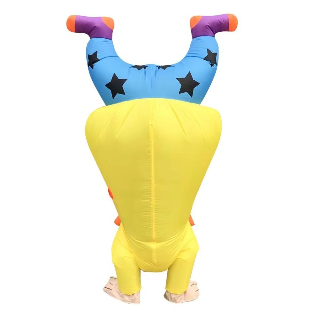 Adult Inflatable Handstand Circus Clown Cosplay Blow-up Mascot Halloween Carnival Party Costume