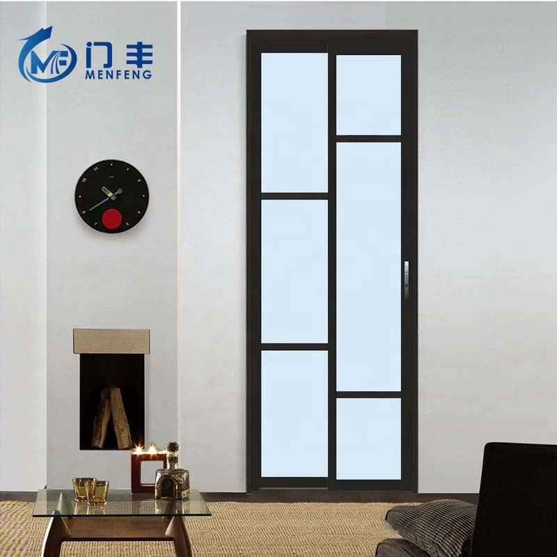 High quality sliding and swing PD/PT aluminum glass door 2 side for interior kitchen bathroom