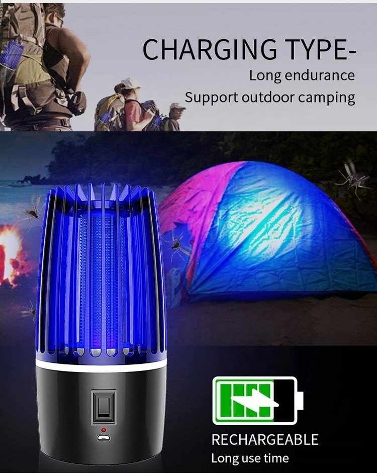 Outdoor electric uv led light mosquito lantern fly insect killer lamp for camping