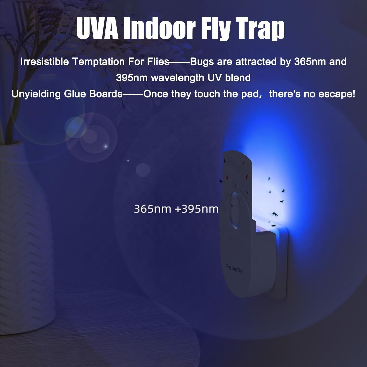 Professional pest control mosquito trap insect anti flies mosquito lamp with uv light fruit fly catcher