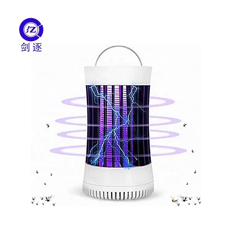 JZ Wireless Bug zapper with 2000MHA Battery Flies Moths Insects killing machine Electric Mosquito Killer lamp with UV light