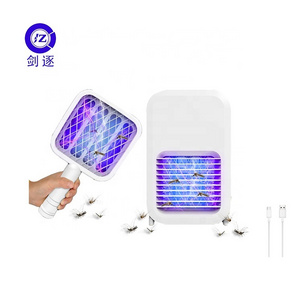 JZ Multifunctional 2-in-1 combination Flies Repellent USB charging Mosquito killer lamp Electric Mosquito Fly Swatter