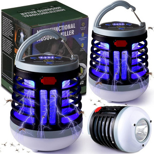 3 in 1 rechargeable camping anti mosquito bug zapper lamp uv fly killer insect traps mosquito zapper lantern