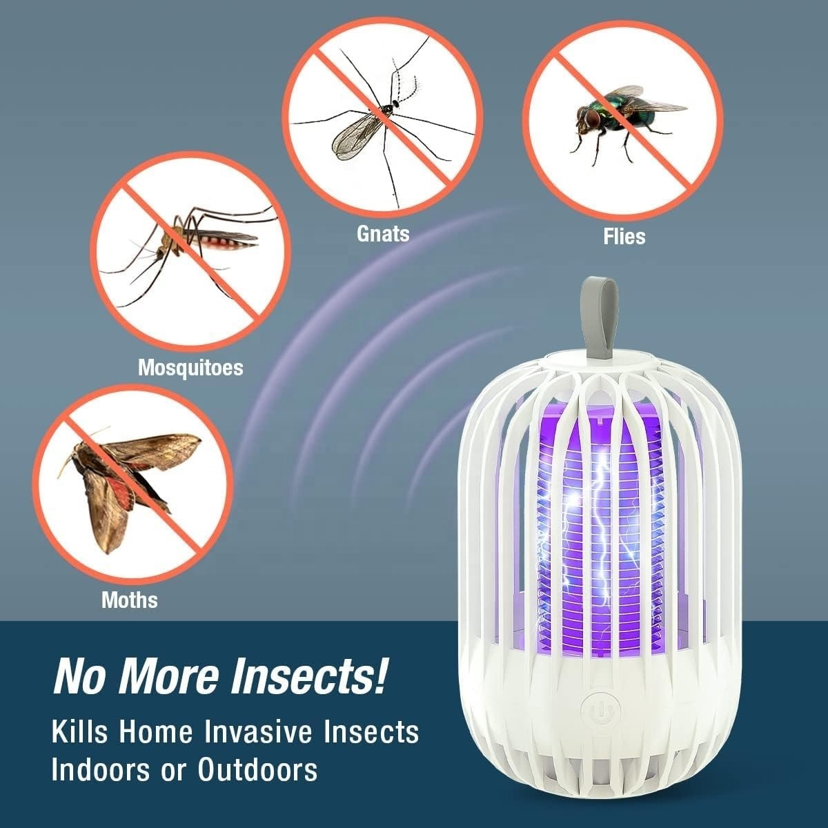 JZ OEM Rechargeable Outdoor Waterproof Fly Catcher Bug Zapper Insect Killer Pest Control Anti Mosquito Lamp