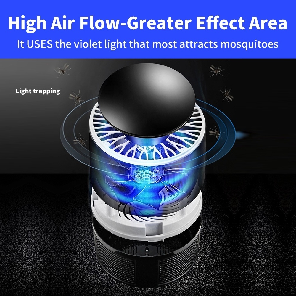 JZ Household Free standing Electric Fly Fan Bug Zapper Anti Mosquitos killing usb led lamp Insect Trap