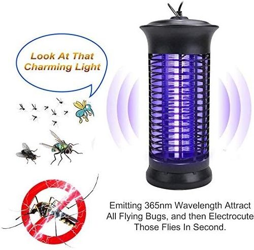 JZ New style Plastic Waterproof Electric Plug In household Fly Catcher Insect Killer Lamp Mosquito Killing Machine For  Indoor