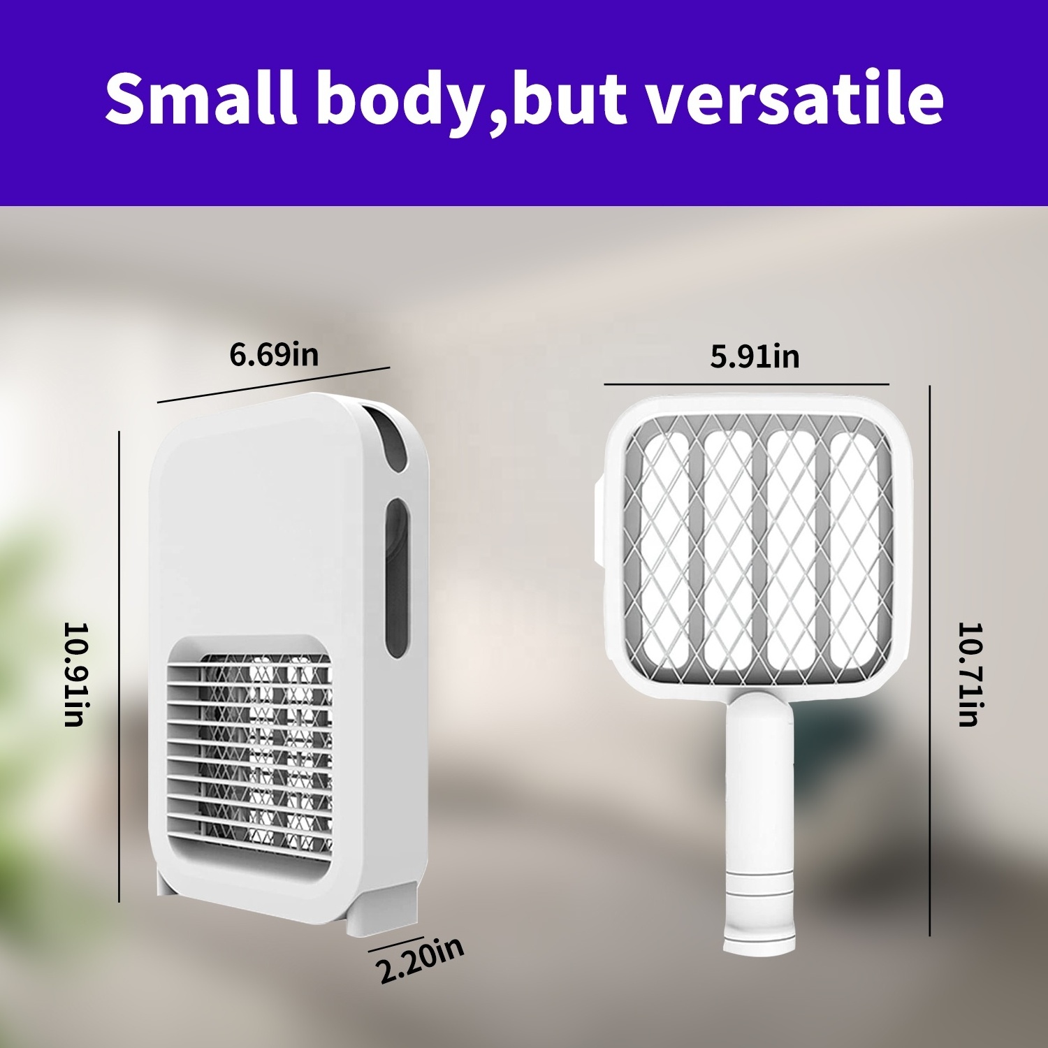 JZ Multifunctional 2-in-1 combination Flies Repellent USB charging Mosquito killer lamp Electric Mosquito Fly Swatter