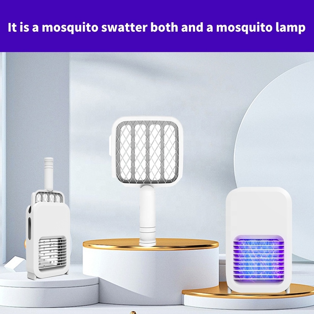 JZ Multifunctional 2-in-1 combination Flies Repellent USB charging Mosquito killer lamp Electric Mosquito Fly Swatter