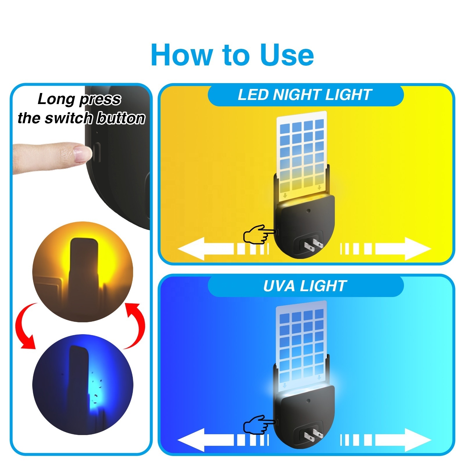 JZ OEM Home Office Plug in Glue Trap Mosquito killing lamp Electric Flying Insects Sticky Trapper with Glue Board