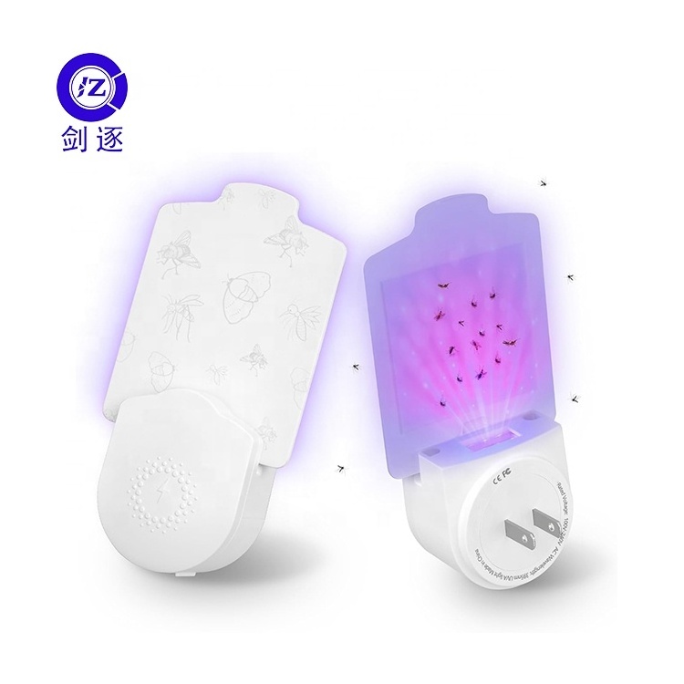 JZ 2024 New arrival Indoor UV Light Human Harless Plug in Sticky Bug Zapper Mosquito Killing Glue Trapper for Indoor