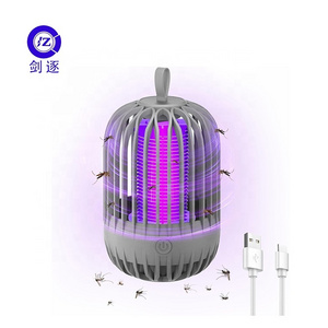 JZ OEM Rechargeable Outdoor Waterproof Fly Catcher Bug Zapper Insect Killer Pest Control Anti Mosquito Lamp