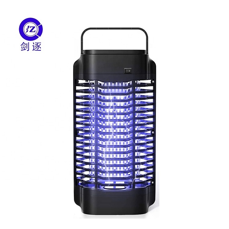 JZ Outdoor Black 18W Smart UV light Bug Zapper Moths Mosquitoes Flies Trap Anti Mosquito Lamp for Garden Farm Factory