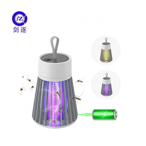 JZ Rechargeable Abs Bug Zapper Anti Flies mosquito lamp Summer Free Standing ABS Plastic 5w Electrical fly catcher