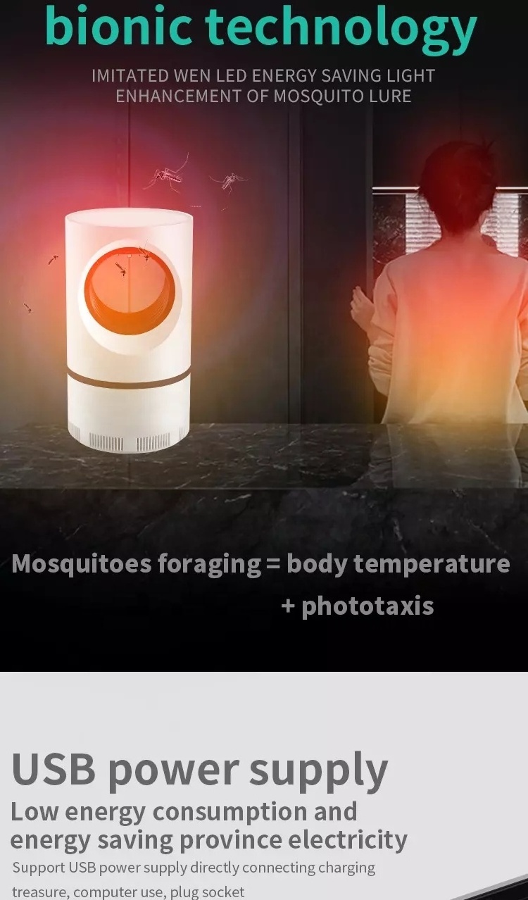 5V USB powered anti fly mosquito killer electrical airflow biogents mosquito trap