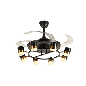 Hot sale  high quality Antique Design Chandelier Living Room Fan Decorative Lighting  Ceiling Fan With Lights and Remote