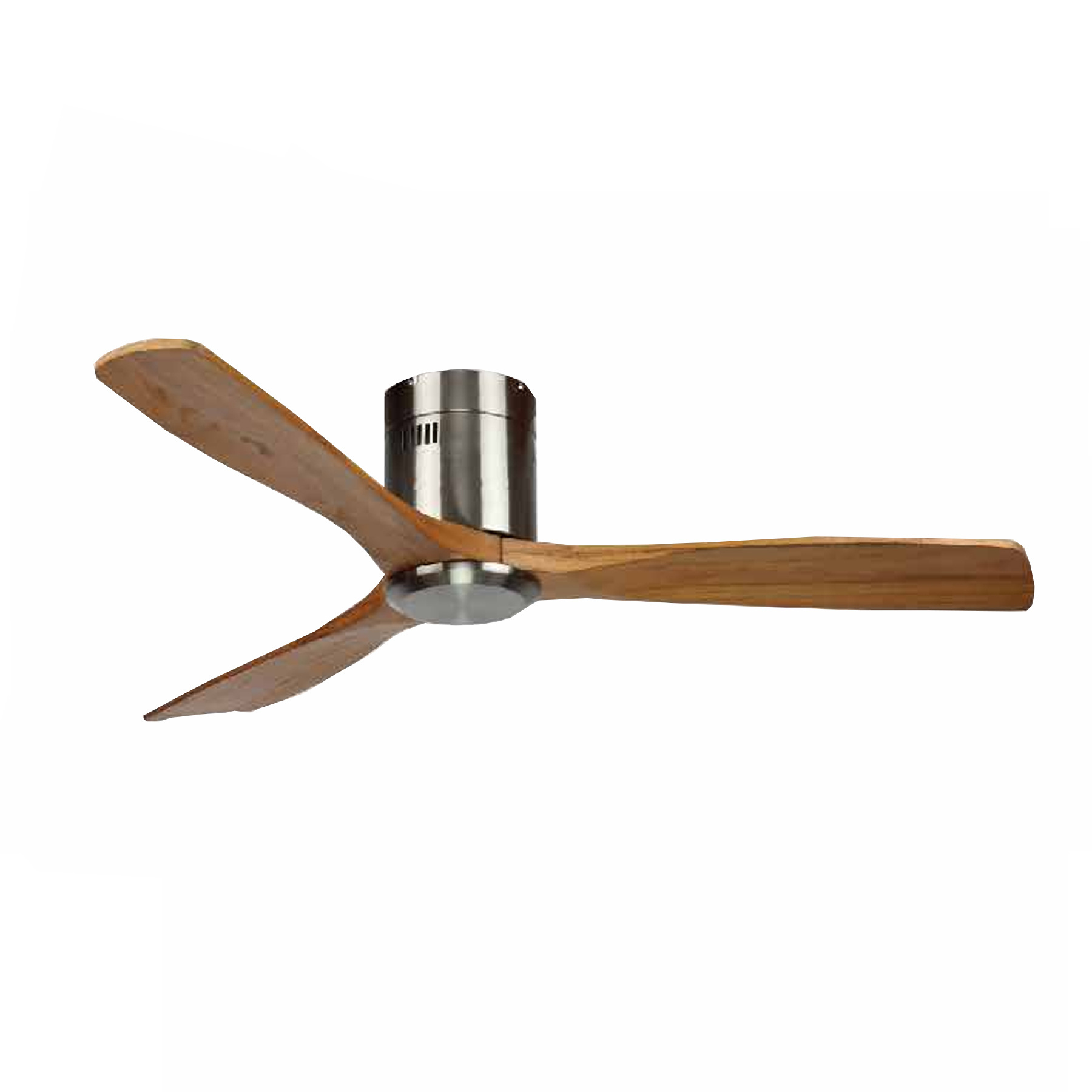 Wholesale Solid Wood 3 Blade 52 Inch Darkbrown Full Copper Wire  Motor Remote Control Dc Led Modern Ceiling Fan With Light