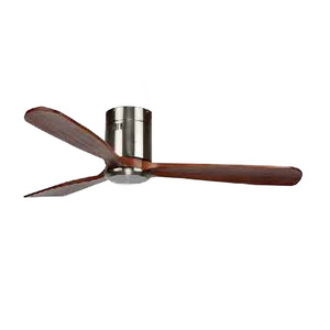 Wholesale Solid Wood 3 Blade 52 Inch Darkbrown Full Copper Wire  Motor Remote Control Dc Led Modern Ceiling Fan With Light