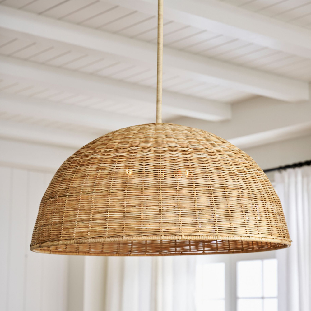 Chinese Style Weaving Hanging Lamps Bamboo Pendant Lamp Hand Woven  for Restaurant Rattan Lighting Fixtures