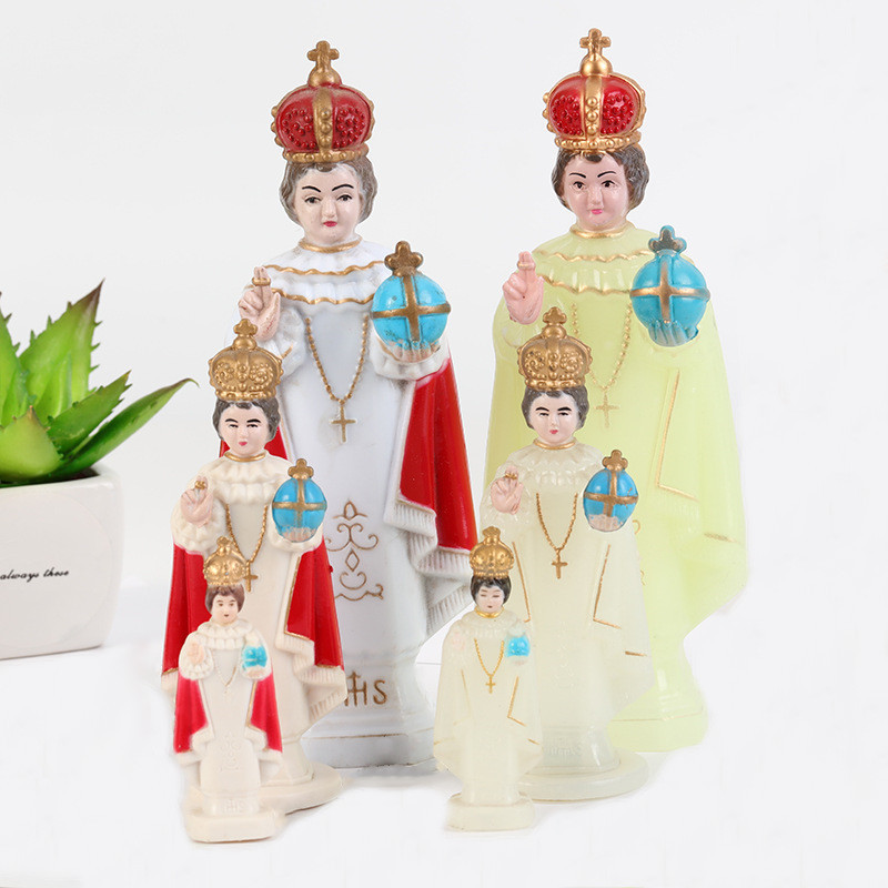 KOMI Christian Statue Table Decoration Catholic Jesus Craft Cardinal Decorative Plastic Resin Car Home Decoration Crafts