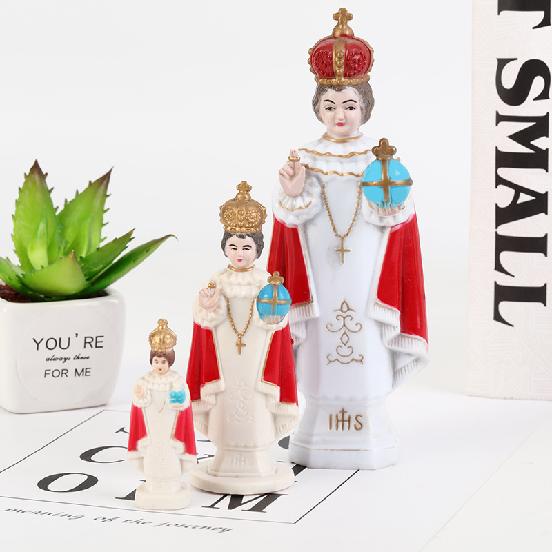 KOMI Christian Statue Table Decoration Catholic Jesus Craft Cardinal Decorative Plastic Resin Car Home Decoration Crafts