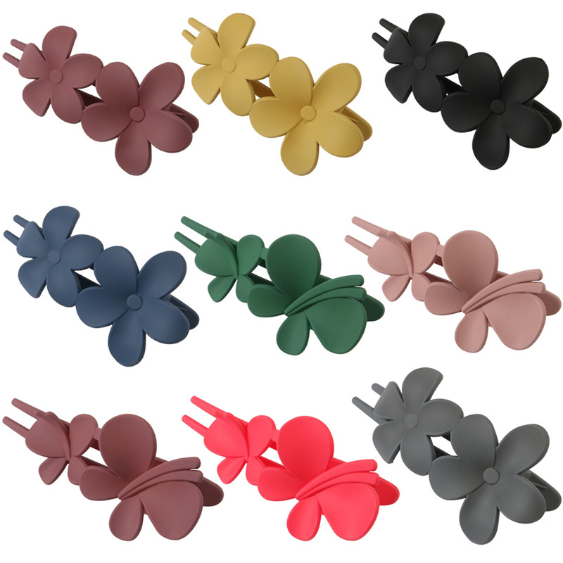 KOMI Multicolor 4.5 Inches Large Butterfly Hair Clips Flower Claw Clips Women's Holiday Gift Premium Hair Clip Hair Accessories