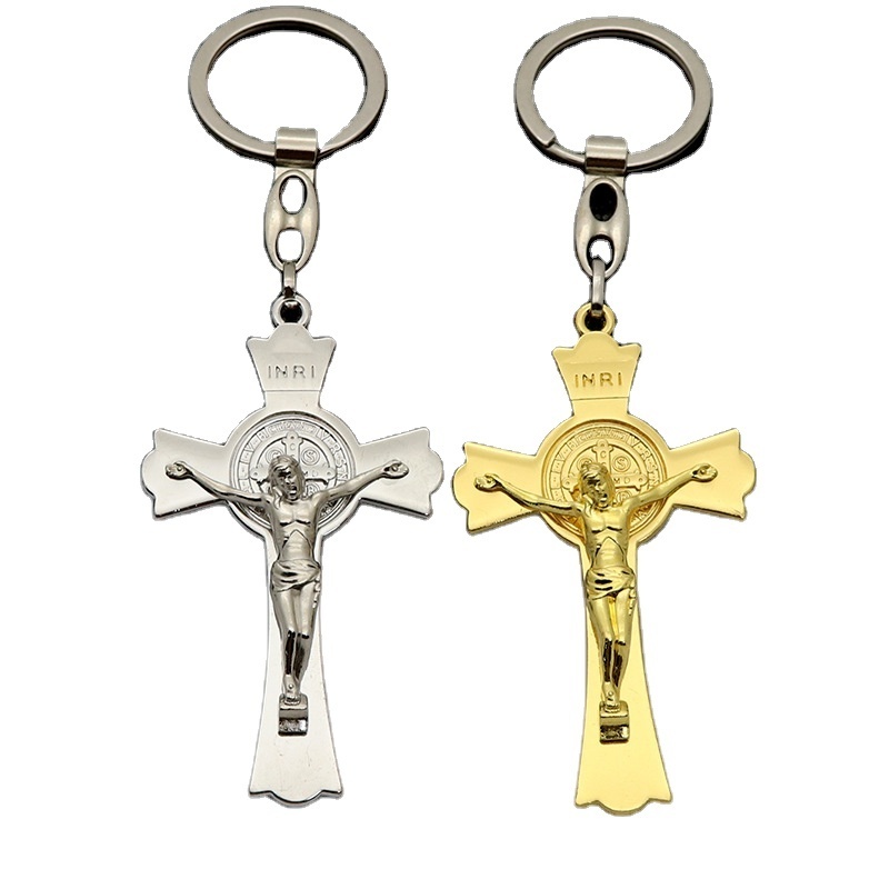 Religion gifts Catholic Cross Keychain  Jesus Cross Keyring crucifix keychain Men's and Women's Jewelry Christianity